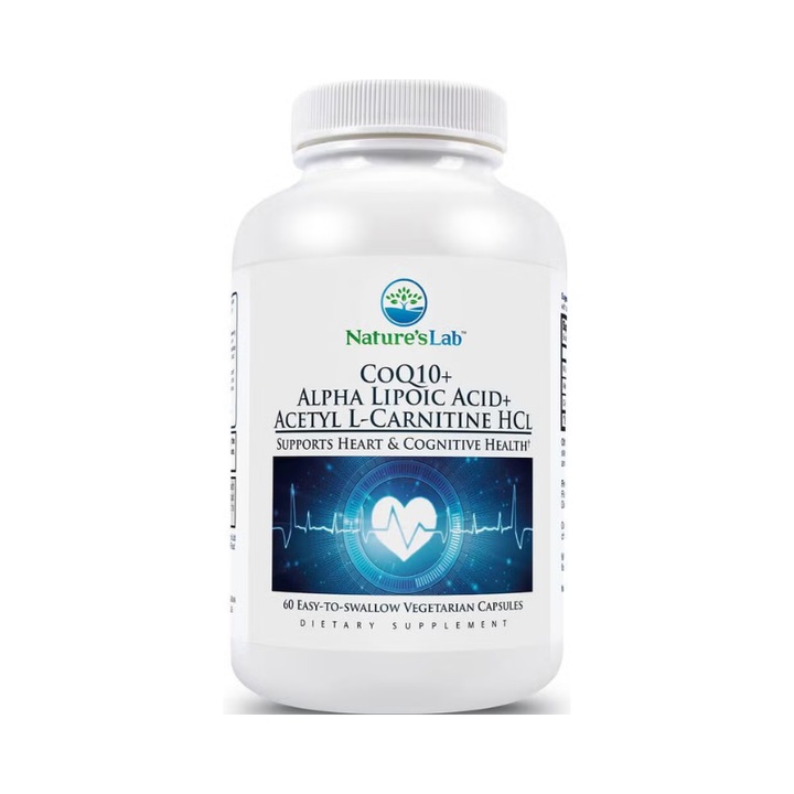 GNC Coq10 + Acid Alfa-Lipoic + Acetil L-Carnitina HCL, 60 cps, suport cardiovascular, energie naturală