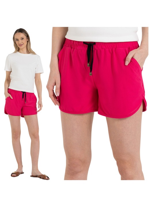 Női rövidnadrág, Moraj, Poliészter/Elasztán, Rózsaszín