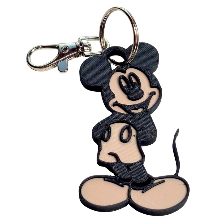 Breloc 3D Mickey Mouse, Fresh Candles, 2 culori, 5x5x0.5cm