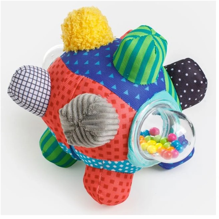 Szenzoros labda 20 cm rezgéssel és hanggal, interaktív játék gyermekek motoros fejlődéséhez