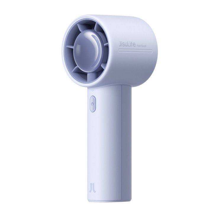 Ventilator portabil Jisulife 10, 3.3W, Flue aer 5.7m/s, 4000 mAh, Autonomie 25h, 5 viteze, USB-C, Albastru
