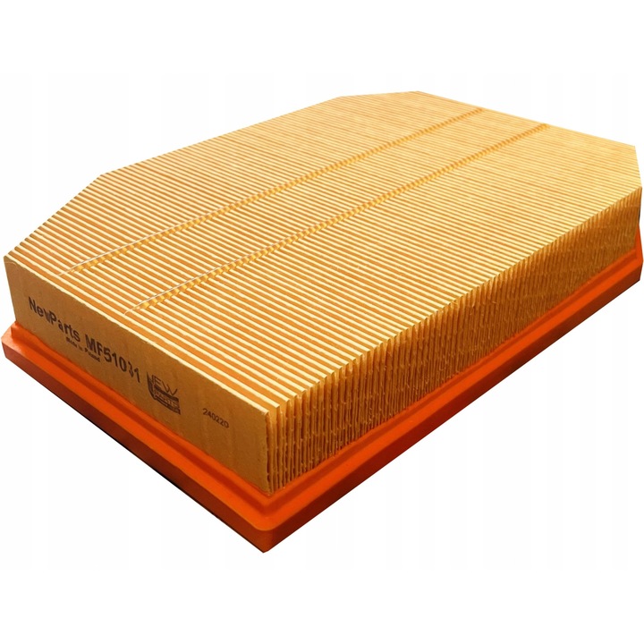 NewParts MF51031 légszűrő BMW 5 (F10/F11) és 7 (F01/F02/F03/F04) modellekhez, méretek 296x202x47mm