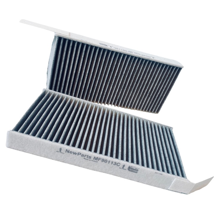 Filtru cabina Renault Laguna III, set 2 buc, 364x132x30mm, NewParts Filters