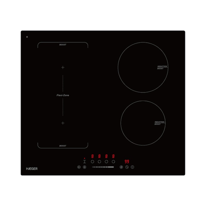 Plită dublă Klarstein Cookbuddy, 2400 W, Vitroceramică, 5 niveluri de putere, 50x29x7cm