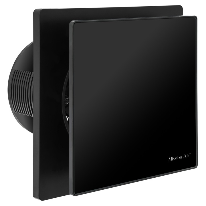 Ventilator baie Mission Air VENTIS PURE 120, 180 m/h, 37 dB, negru, montaj perete/sufit