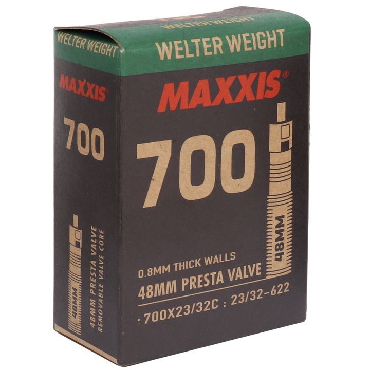 Camera roata cursiera Maxxis Tube Welter Weight 700 x 33/50C GAL-FV 48MM, valva presta