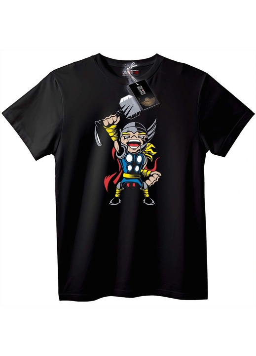 Viking Thor rajzfilm póló, Fekete