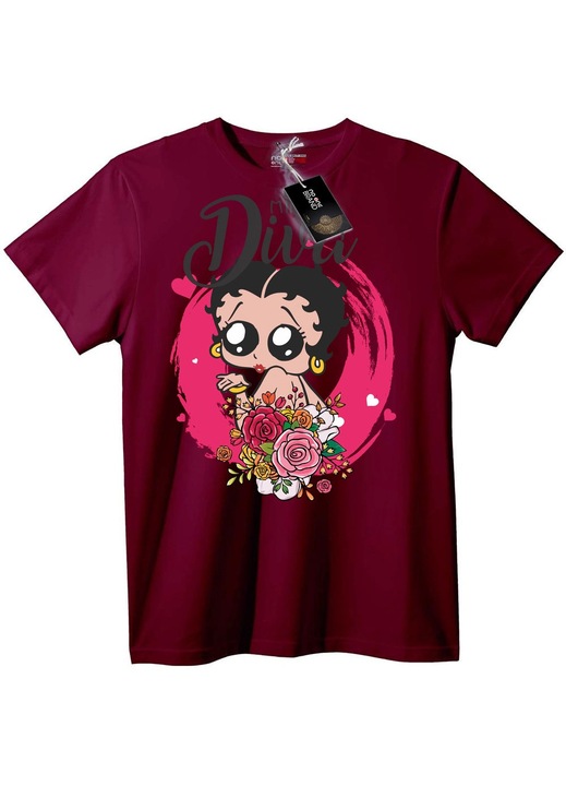 Betty Boop póló, Bordó