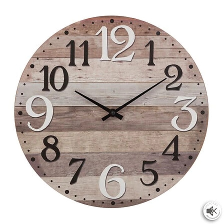 Atmosphera MDF Falióra 38 cm, Sangtai Csendes Szerkezet, Modern Design, Válogatott Színek (Fekete, Kék, Fehér, Fa)