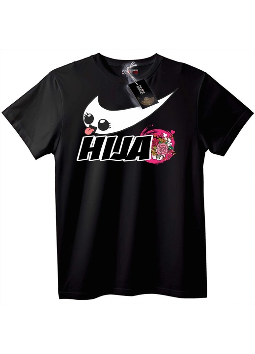 HUA Mosolygós Arc Póló, Fekete