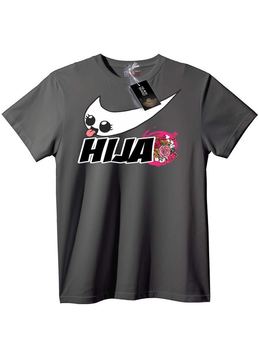 HUA Mosolygós Arc Póló, Szürke