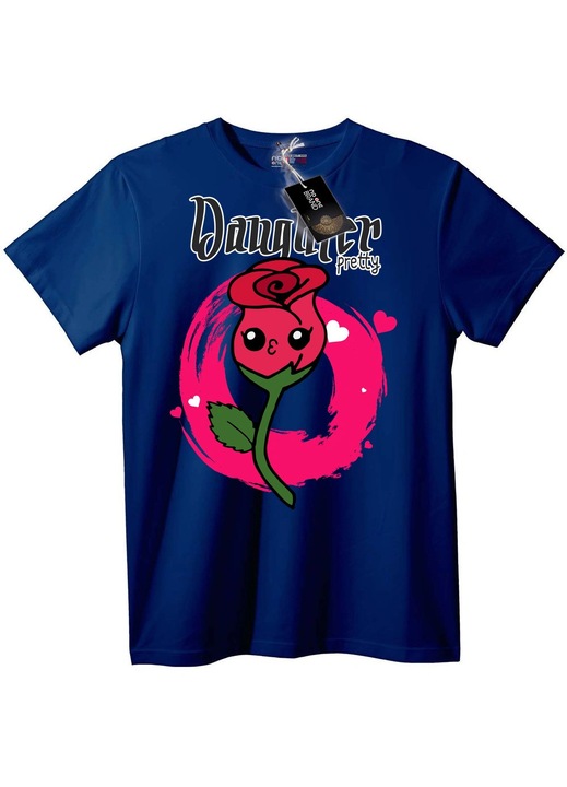 Veszélyes Gyönyörű Rózsa Póló, Tengerészkék