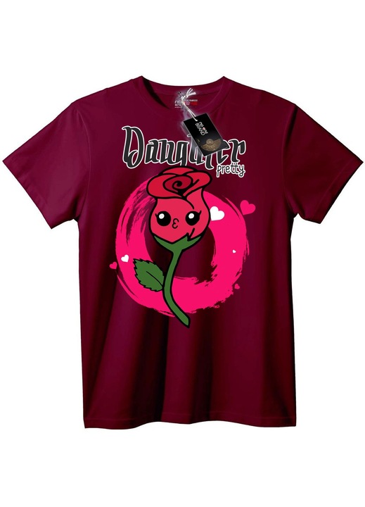 Veszélyes Gyönyörű Rózsa Póló, Bordó