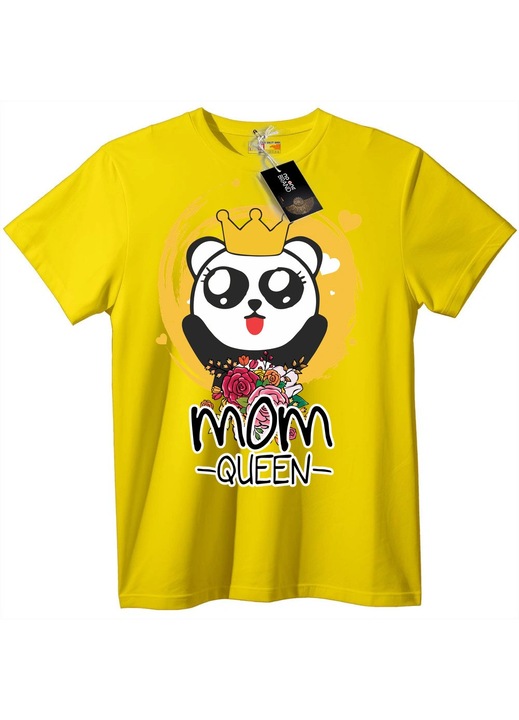 Tricou Mamă Regină Panda, Galben