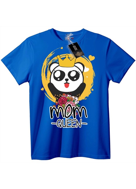 Tricou Mamă Regină Panda, Albastru