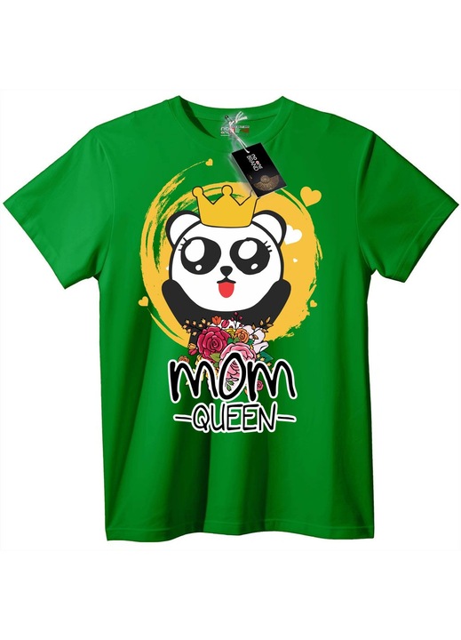 Tricou Mamă Regină Panda, Verde