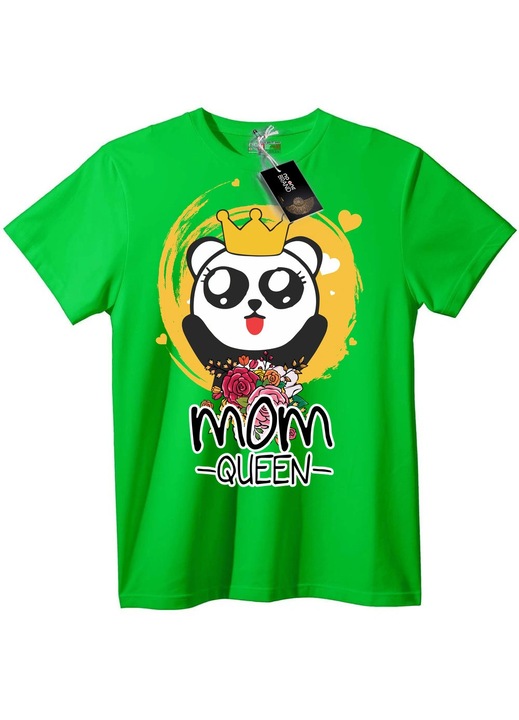 Tricou Mamă Regină Panda, Verde deschis