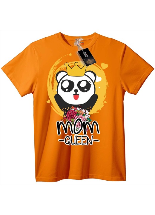 Tricou Mamă Regină Panda, Portocaliu