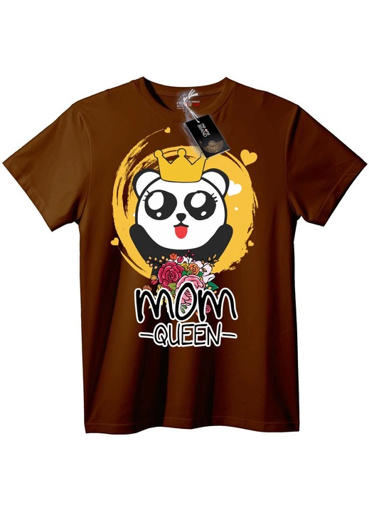 Tricou Mamă Regină Panda, Maro