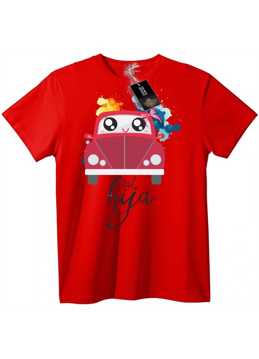 Édes piros autó póló, piros, 6XL