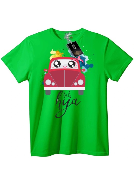 Póló Édes Piros Autó, Világoszöld, 5XL