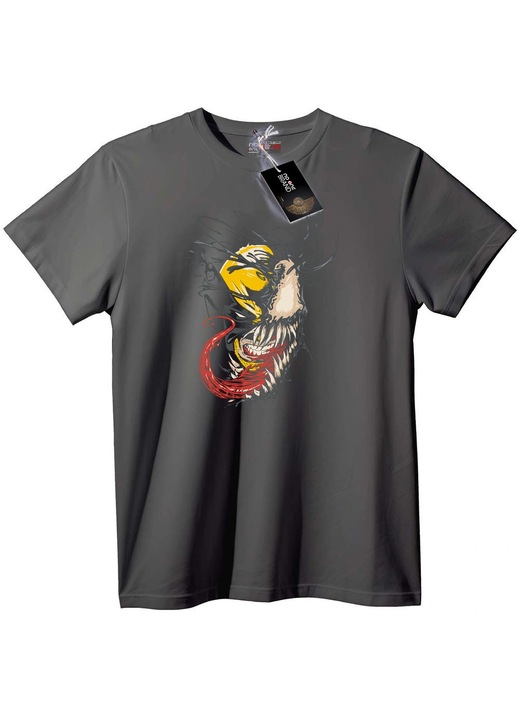 Póló sárga szemű koponyával, Szürke