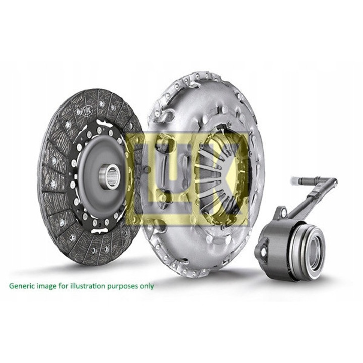 LUK kuplungszett, 230mm, központi kinyomócsapággyal, Land Rover Freelander I 2.0 Td4 4x4-hez