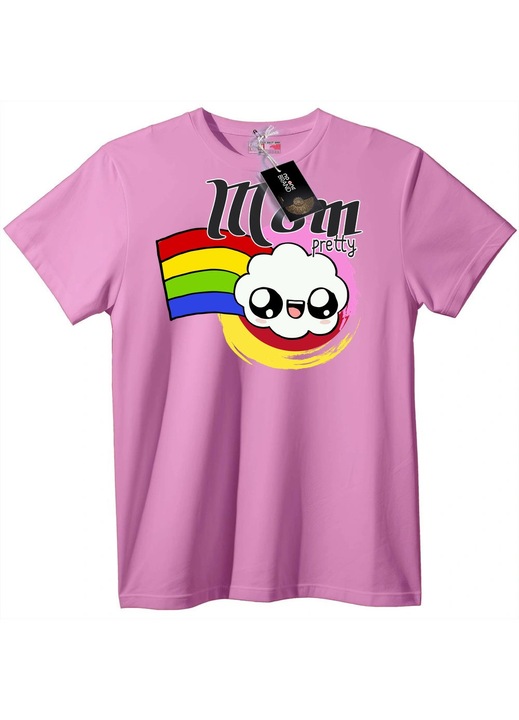 Moom póló, gyönyörű szivárvány felhő, Candy Pink