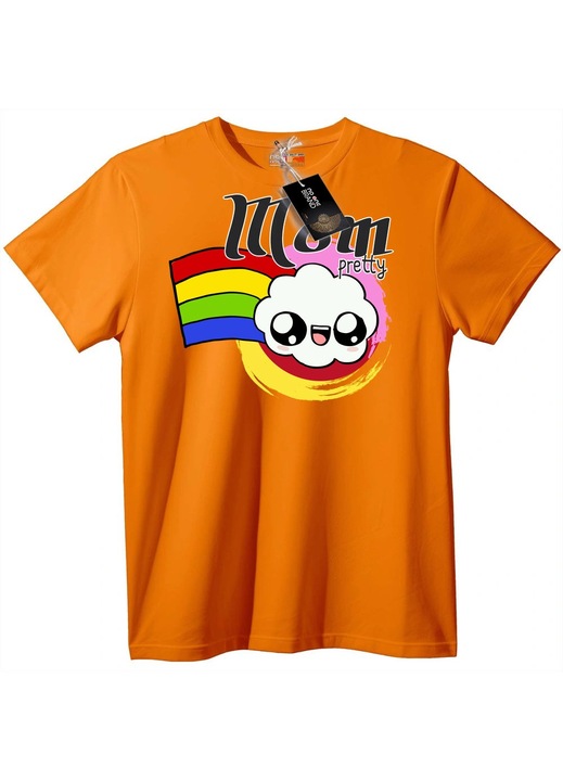Moom póló, gyönyörű szivárvány felhő, Narancssárga