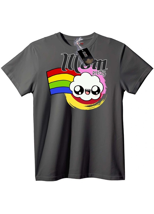 Moom póló, gyönyörű szivárvány felhő, Szürke