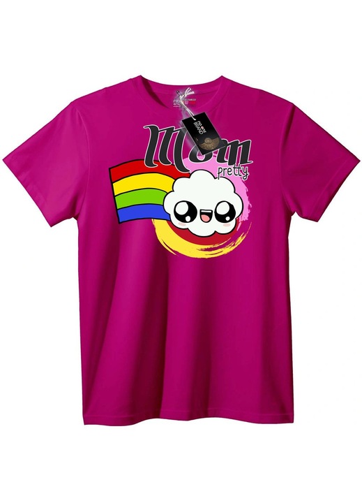 Moom póló, gyönyörű szivárvány felhő, Halványlila