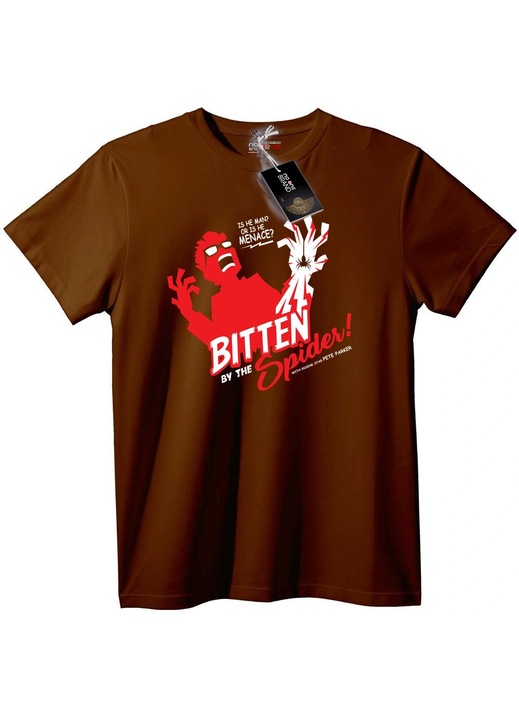 Pókharapás póló, Barna