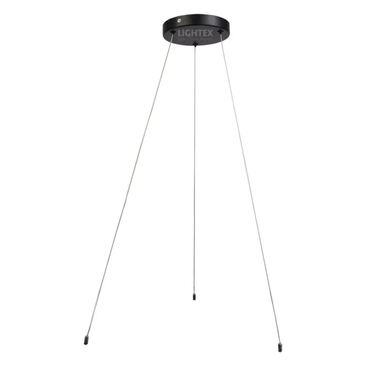 Set baza si cabluri pentru plafon Lightex, pentru corpuri de iluminat, cabluri reglabile, negru, 1 buc