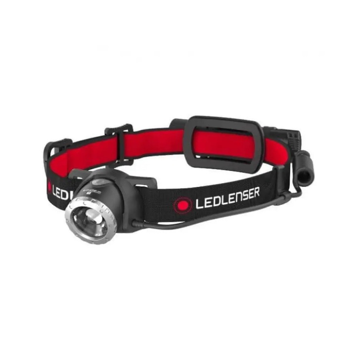 Lanterna Ledlenser H8R, rosie, cu banda pentru cap