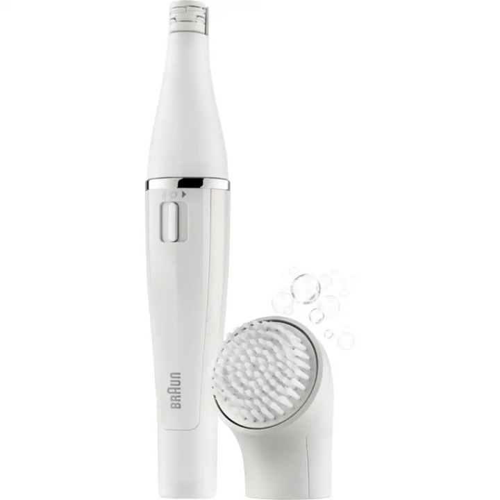 Epilator facial Braun Silk Epil 810, aparat epilare pentru fata cu perie de curatare, alb, 1 buc