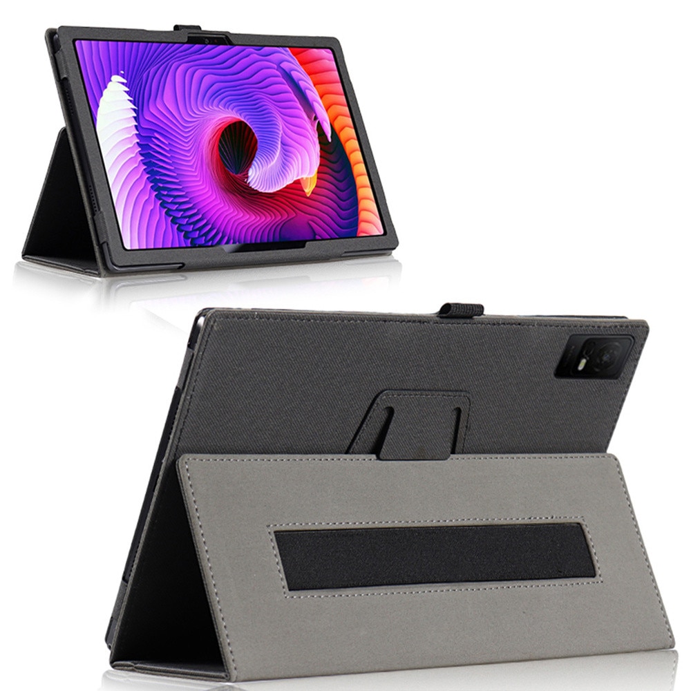 Husa tableta, TCL Tab 10 Gen 2, din piele ecologica, cu suport, neagra, 10.36"
