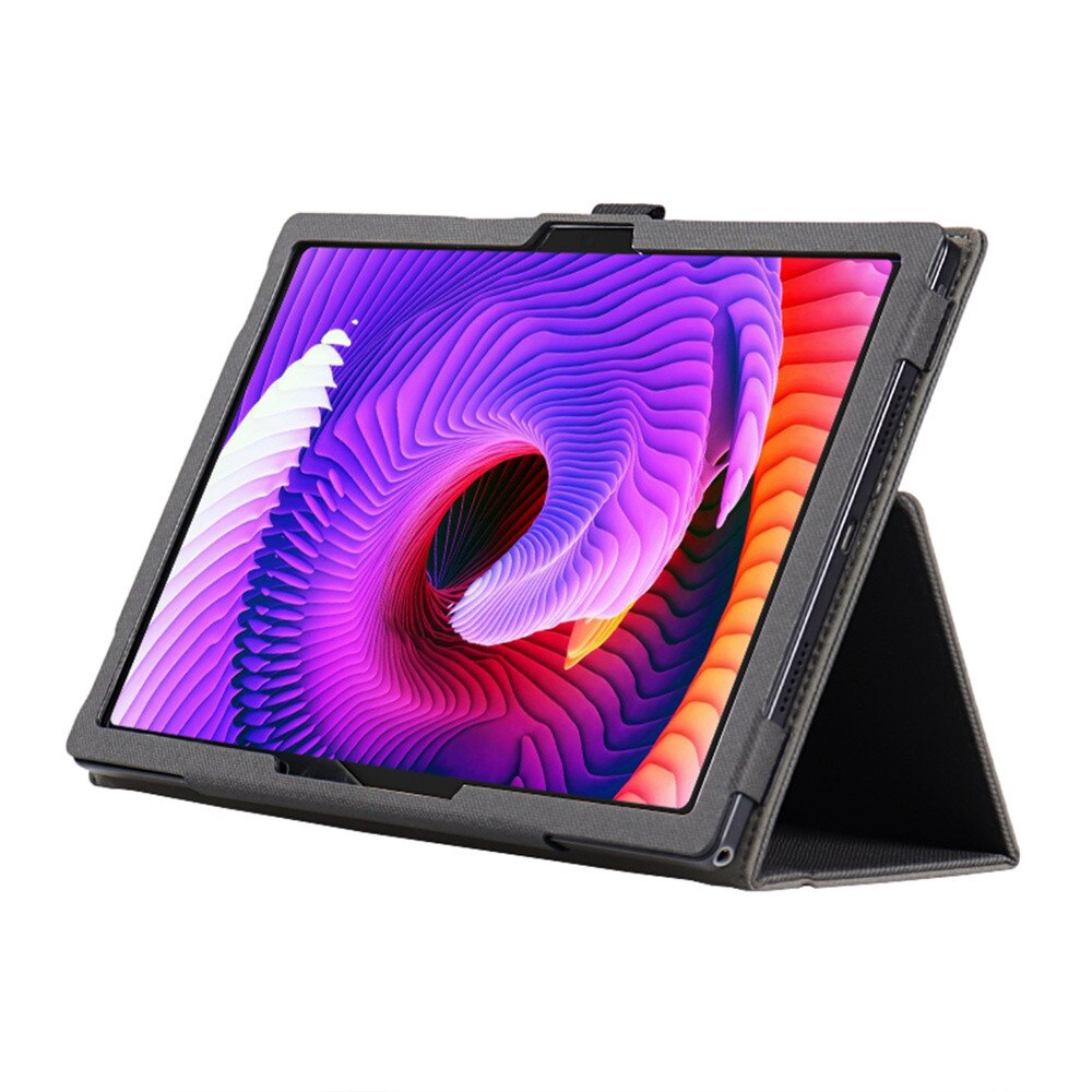 Husa tableta, TCL Tab 10 Gen 2, din piele ecologica, cu suport, neagra, 10.36"