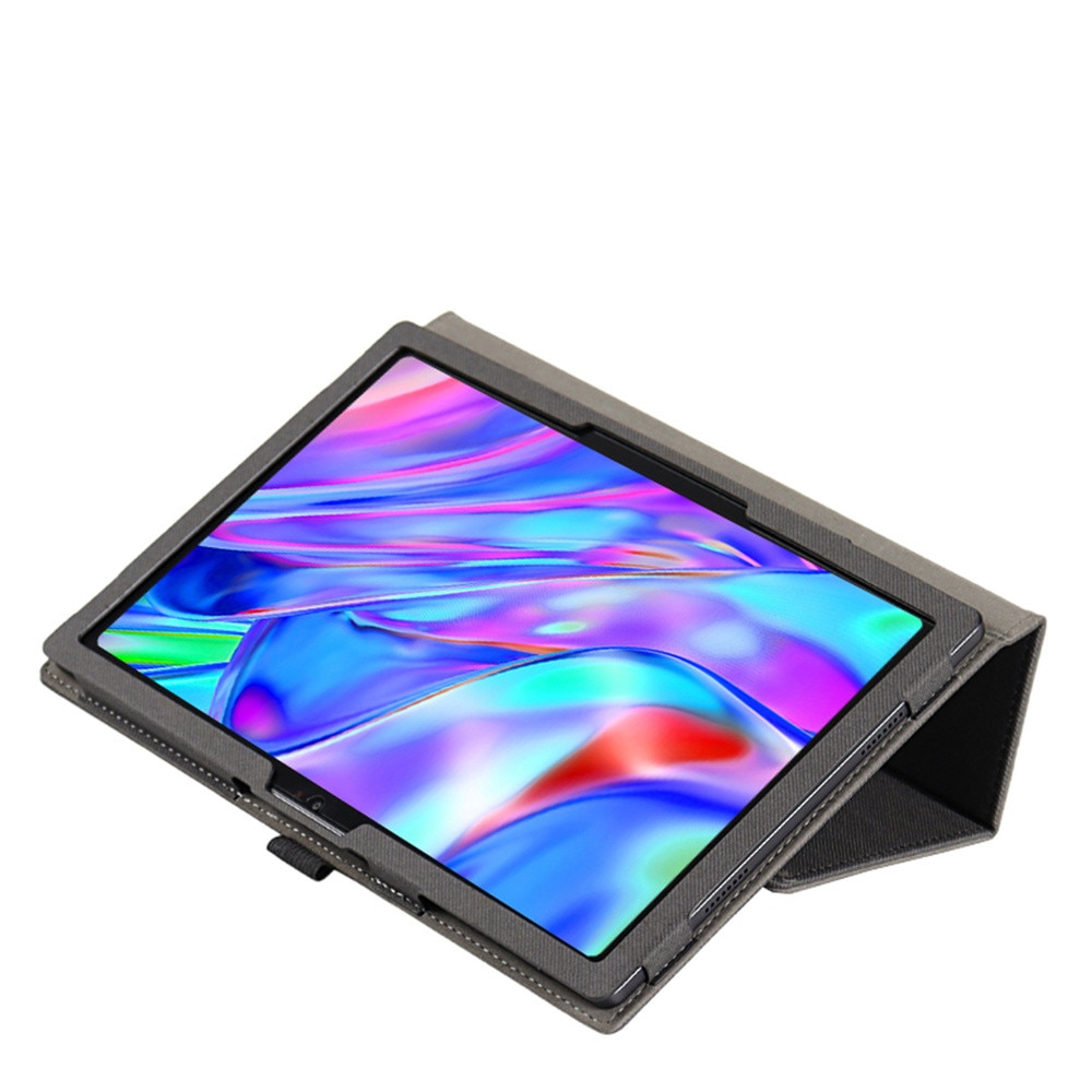 Husa tableta, TCL Tab 10 Gen 2, din piele ecologica, cu suport, neagra, 10.36"