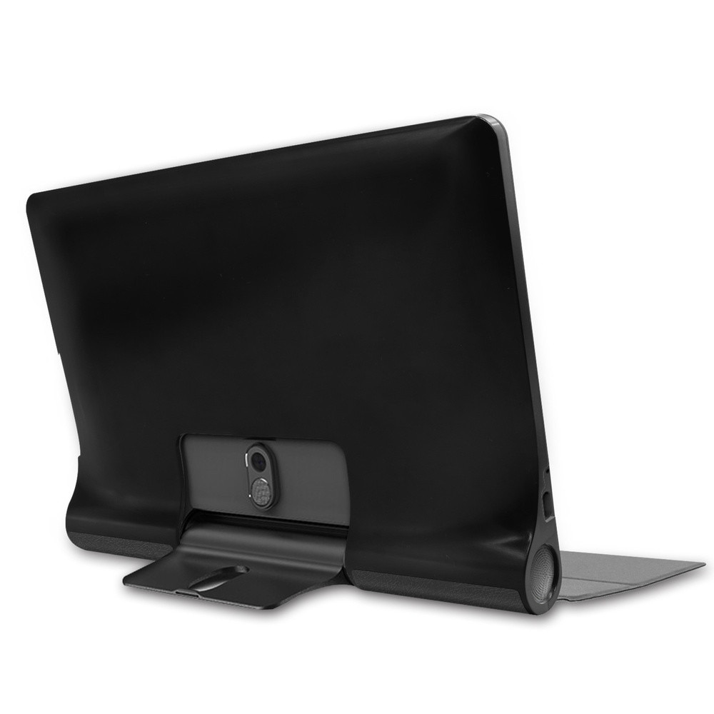 Etui Smart pentru tableta, cu functie de suport, negru, 10.1" - set pentru Lenovo Yoga Smart Tab YT-X705F/YT-X705L