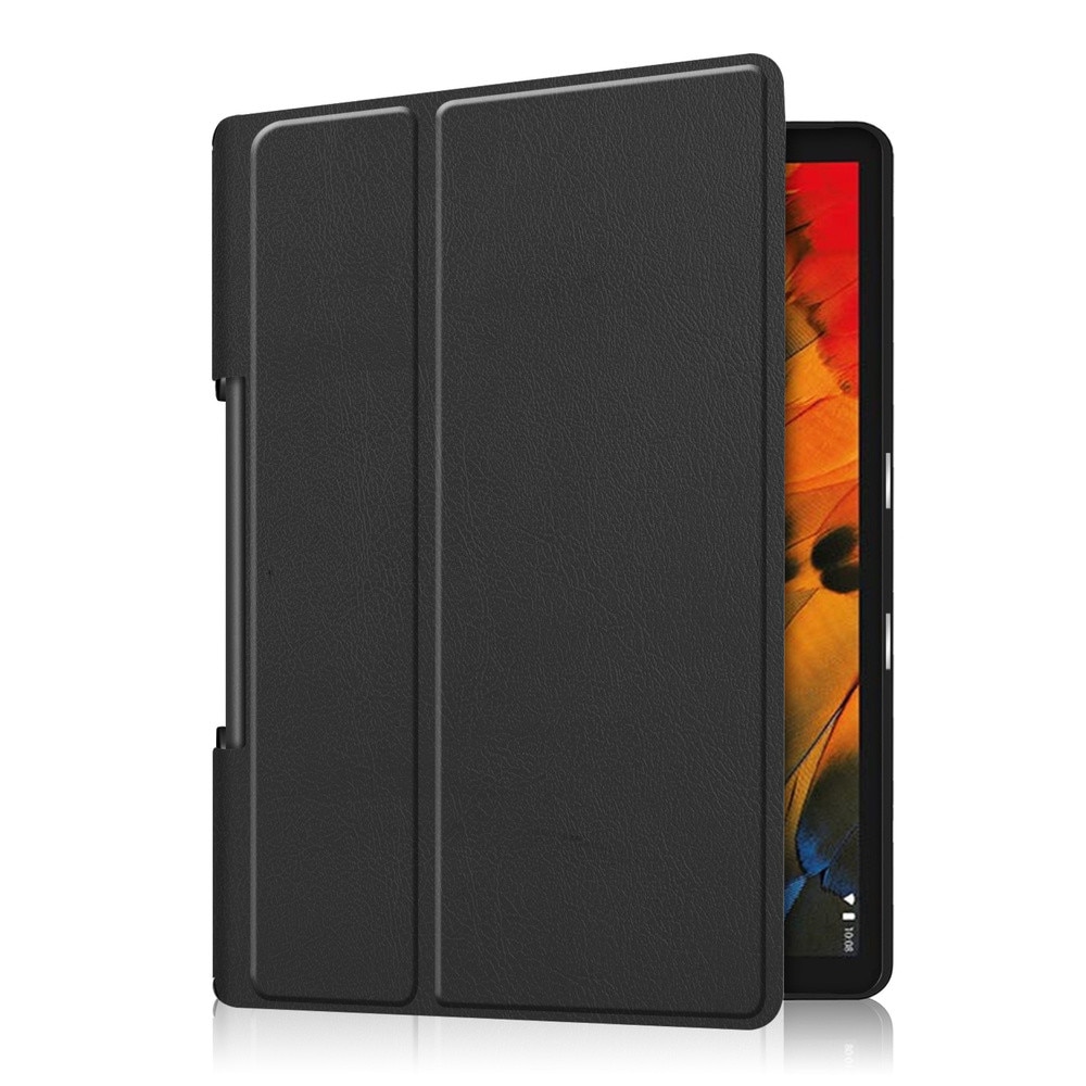 Etui Smart pentru tableta, cu functie de suport, negru, 10.1" - set pentru Lenovo Yoga Smart Tab YT-X705F/YT-X705L