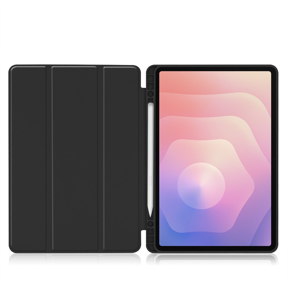 Etui pentru tableta cu clapeta, 11", functie Smart Cover, negru, set pentru Samsung Galaxy Tab S11