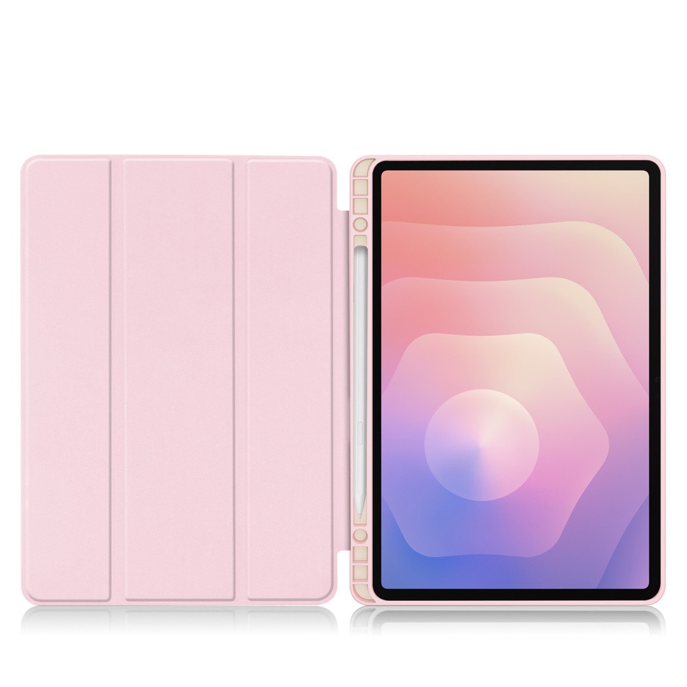 Etui pentru tableta cu clapeta, 11", roz, functie Smart Cover, suport, set