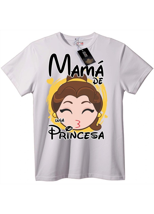 Tricou Mamă de Prințesă, Alb, XS