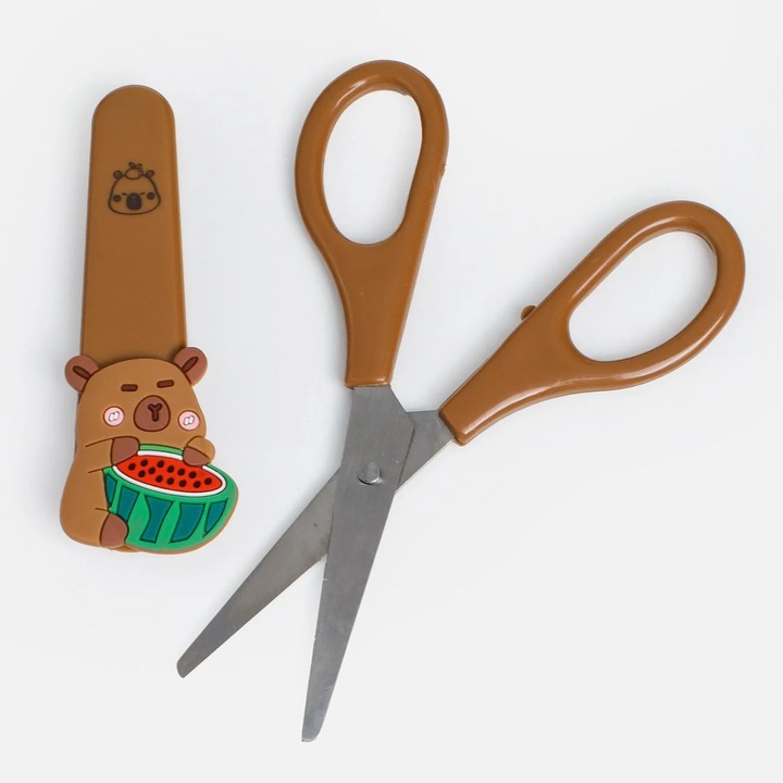 Gyermek olló Capybara, 4 modell, 13cm, többszínű
