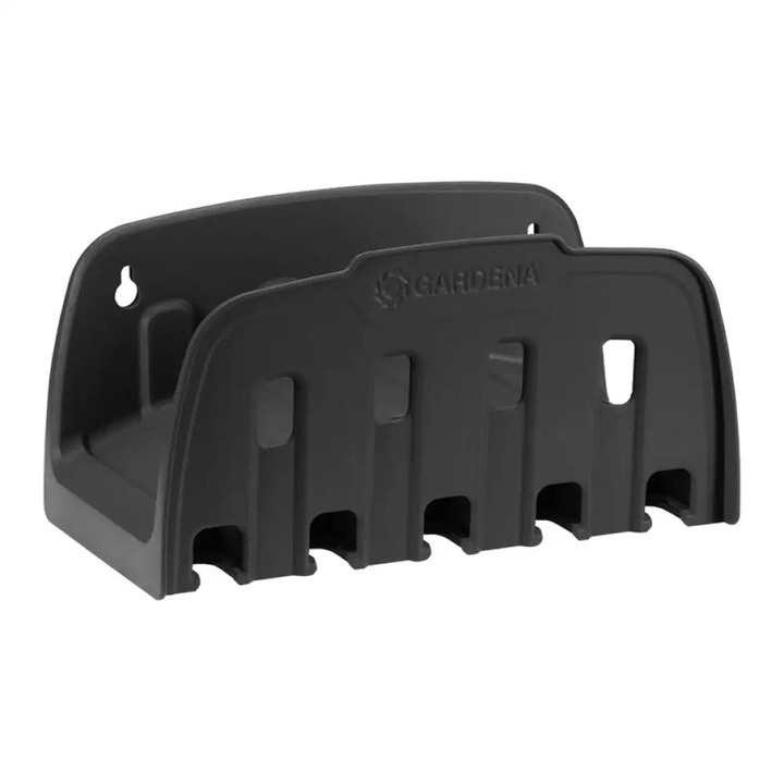 Suport de perete pentru furtun Gardena 00241-20, montare pe perete, din plastic rezistent, Negru, 1 buc.
