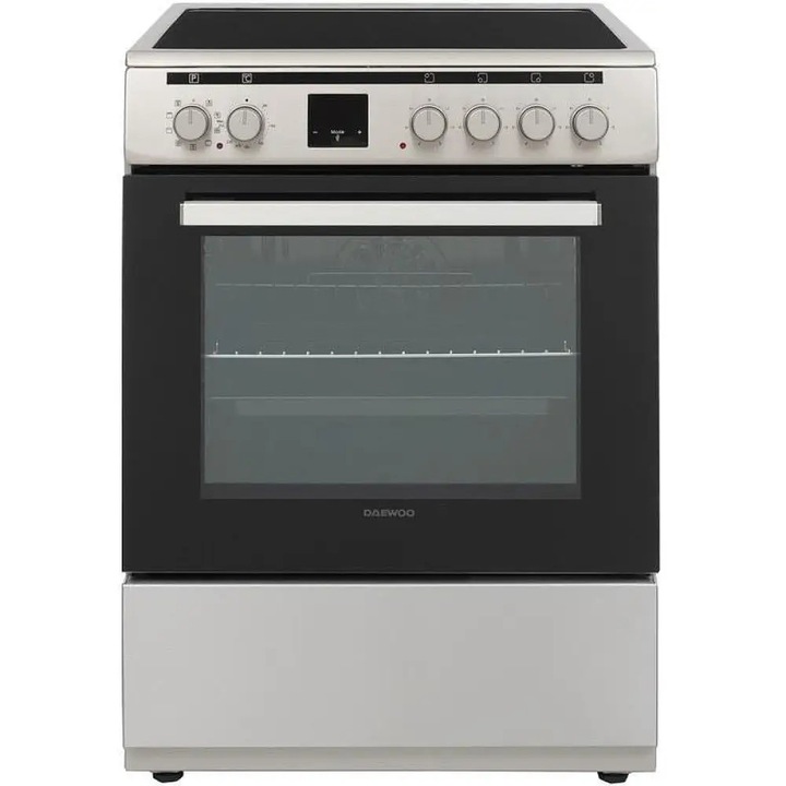 Aragaz electric Daewoo F66EVDTE19INM-GR, Ceramic, INOX