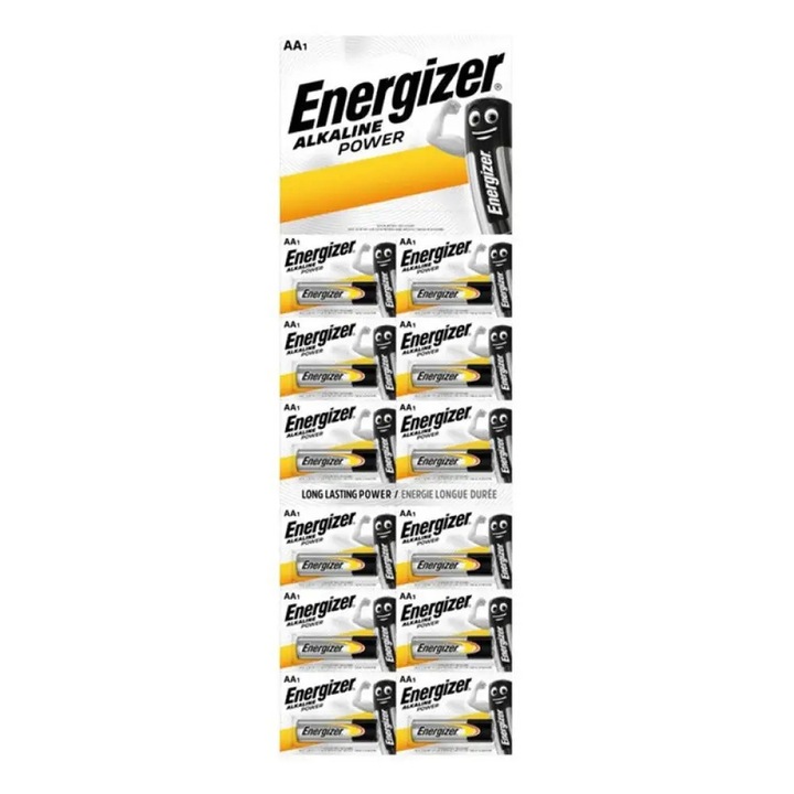 Blister 12 baterii AA alcaline Energizer