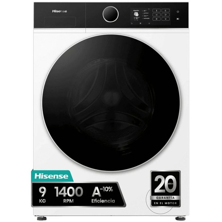 Masina de spalat rufe Hisense WF5I9043BWFS 9 kg, alb