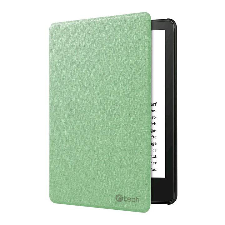 Калъф / кейс C-tech за Kindle Touch 2024, текстилен, тънък, зелен