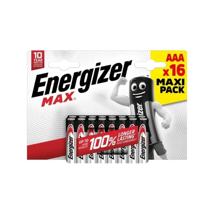 Baterii AAA ENERGIZER ALKALINE POWER, set 16 bucati